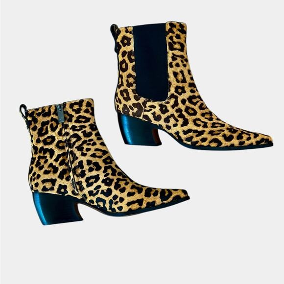 SARTO by Franco Sarto Vianca Leopard Genuine Calf Hair Bootie – Sz 9 - Picture 5 of 8